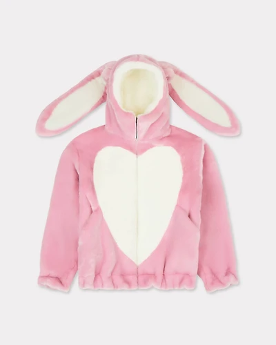 Bunny hooded jacket fake fur