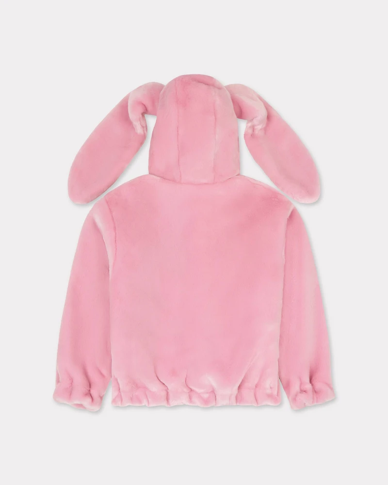 Bunny hooded jacket fake fur