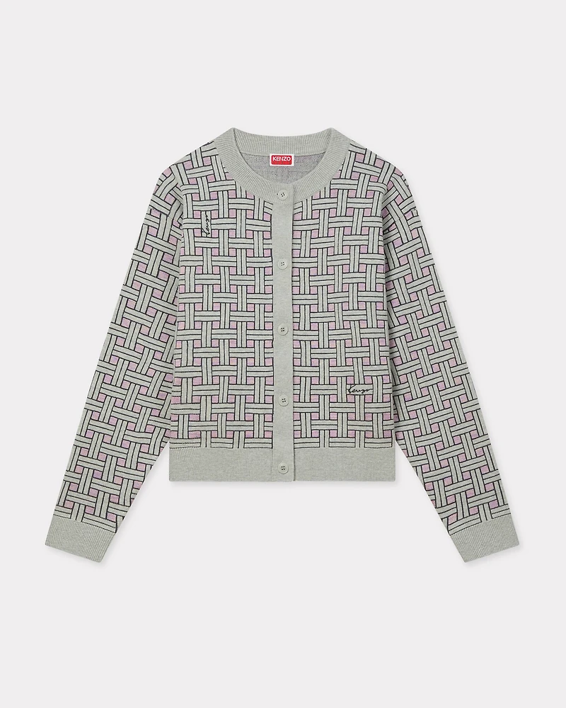 'KENZO Weave' cardigan mixed cotton wool