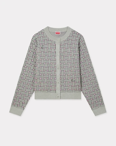 'KENZO Weave' cardigan mixed cotton wool