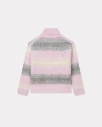 'KENZO Speed Stripe' hairy knitted cardigan alpaca wool