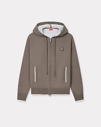 'Boke Flower 2.0' embroidered zip-up hoodie cotton and wool