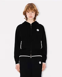 'Boke Flower 2.0' embroidered zip-up hoodie cotton and wool