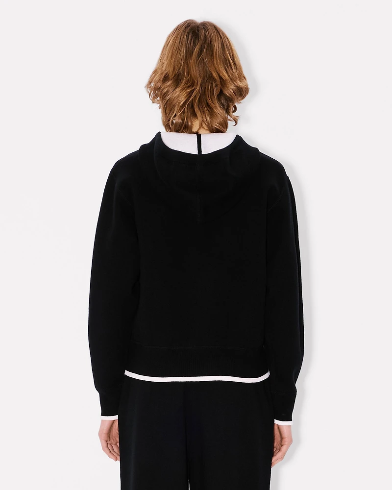 'Boke Flower 2.0' embroidered zip-up hoodie cotton and wool