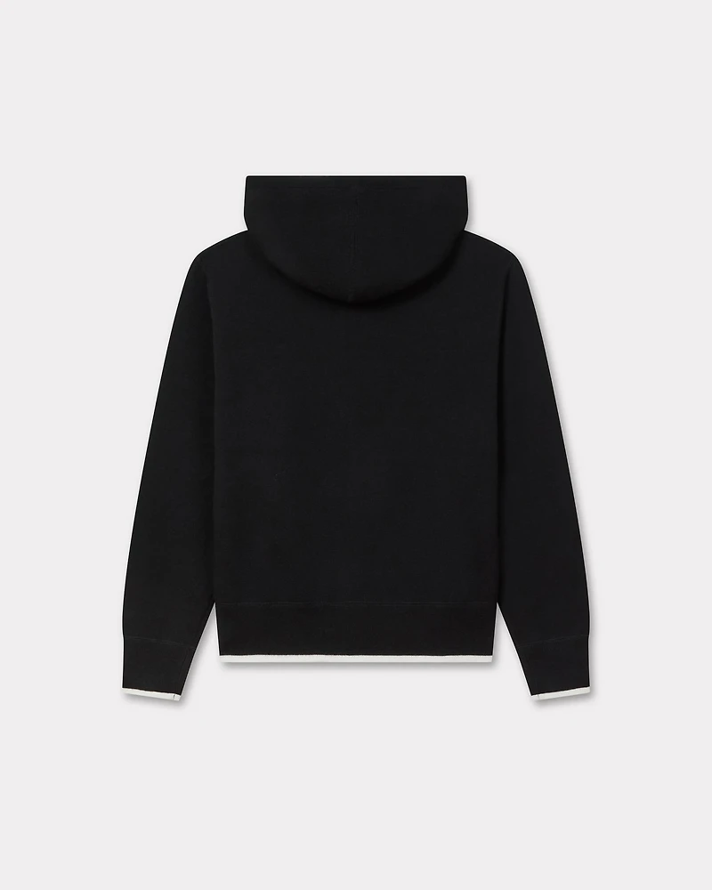 'Boke Flower 2.0' embroidered zip-up hoodie cotton and wool