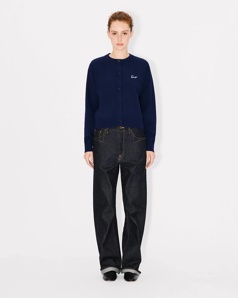 'KENZO Archive Bouquet' embroidered cardigan cotton wool