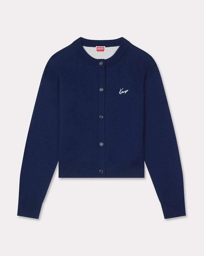 'KENZO Archive Bouquet' embroidered cardigan cotton wool