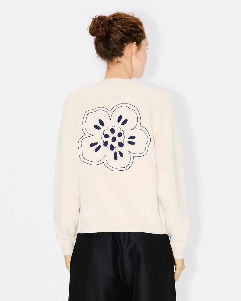 Boke Flower' embroidered cardigan wool