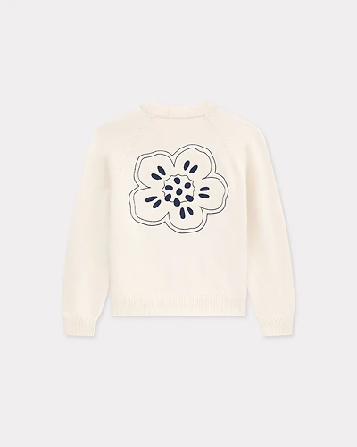 Boke Flower' embroidered cardigan wool