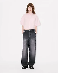 'Boke Flower 2.0' short dropped shoulders shirt cotton poplin