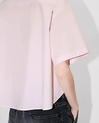 'Boke Flower 2.0' short dropped shoulders shirt cotton poplin