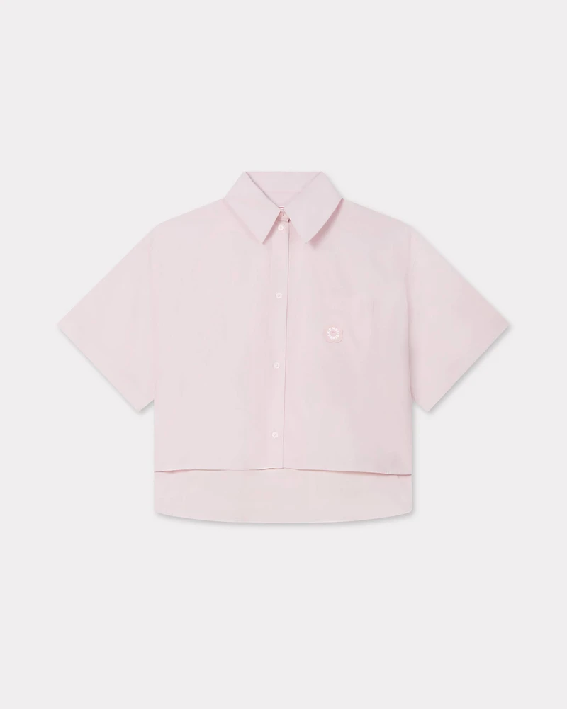 'Boke Flower 2.0' short dropped shoulders shirt cotton poplin