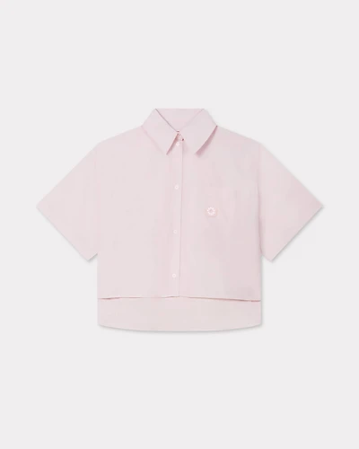 'Boke Flower 2.0' short dropped shoulders shirt cotton poplin