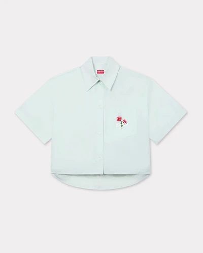 'KENZO Archive Bouquet' cropped shirt cotton poplin