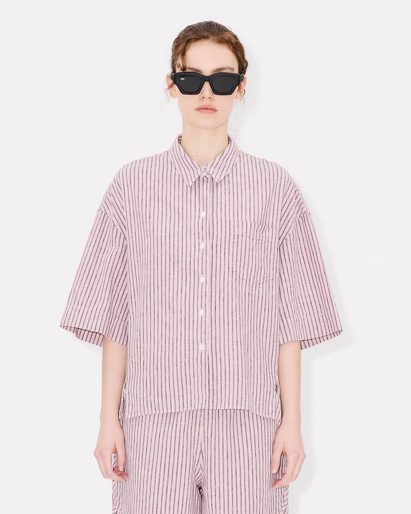 'KENZO Coast Lines' cocoon shirt cotton linen