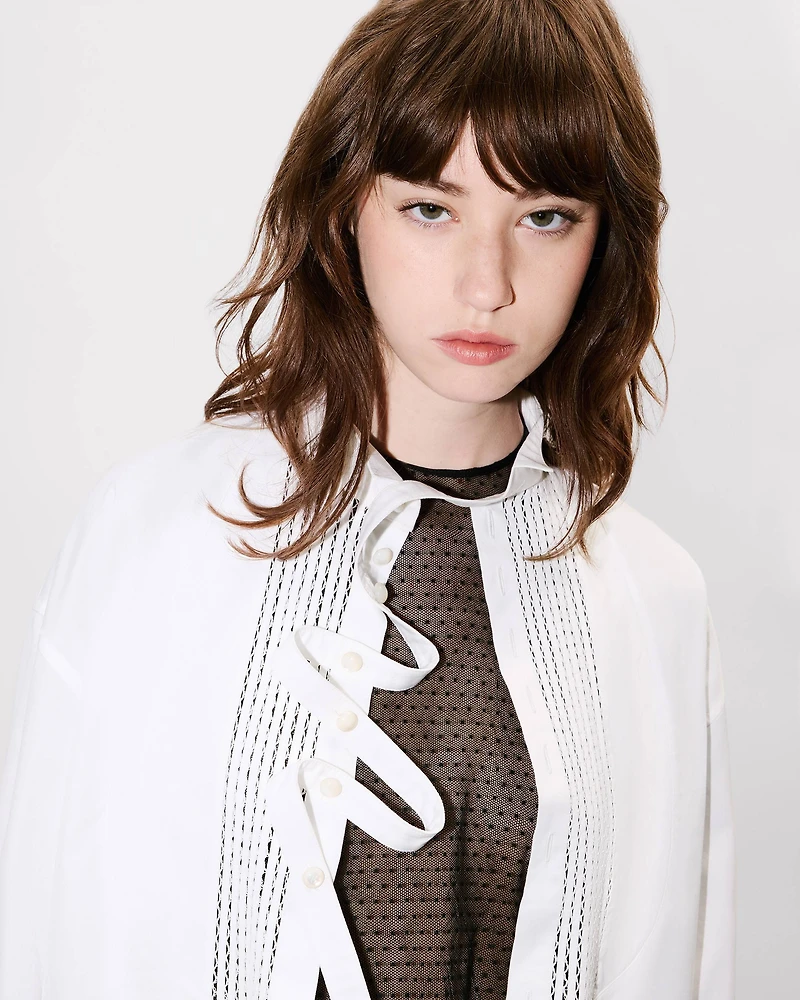 Oversized shirt cotton poplin