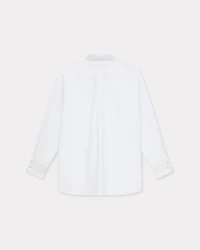 Stand collar oversized shirt cotton poplin