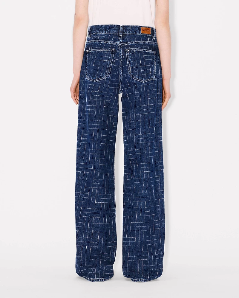 'KENZO Weave' AYAME wide pants japanese denim