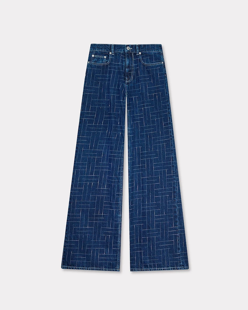 'KENZO Weave' AYAME wide pants japanese denim