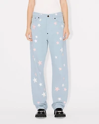 'KENZO Stars' embroidered low-waist pants japanese denim