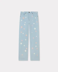 'KENZO Stars' embroidered low-waist pants japanese denim
