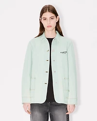 'Boke Flower' embroidered workwear jacket japanese denim