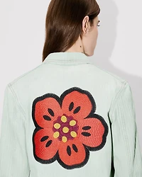 'Boke Flower' embroidered workwear jacket japanese denim