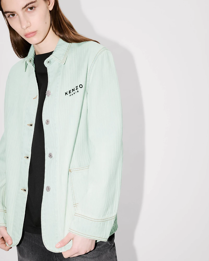 'Boke Flower' embroidered workwear jacket japanese denim