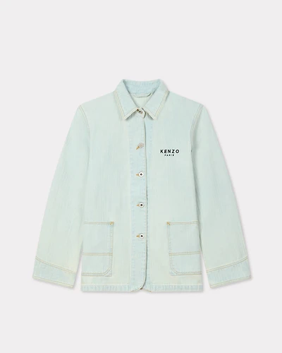 'Boke Flower' embroidered workwear jacket japanese denim
