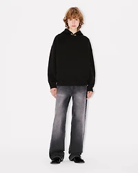 'Boke Flower' pin oversized hoodie cotton