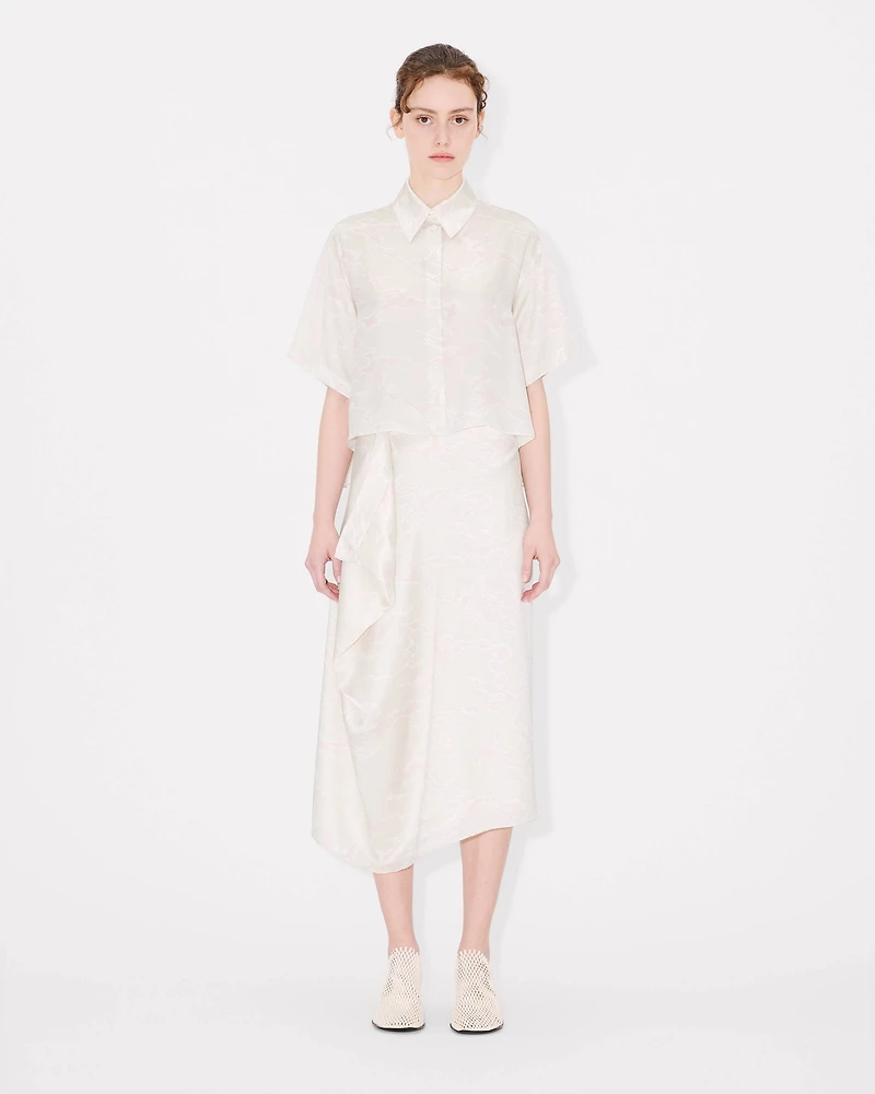 'KENZO Ocean Camo' midi skirt in silk