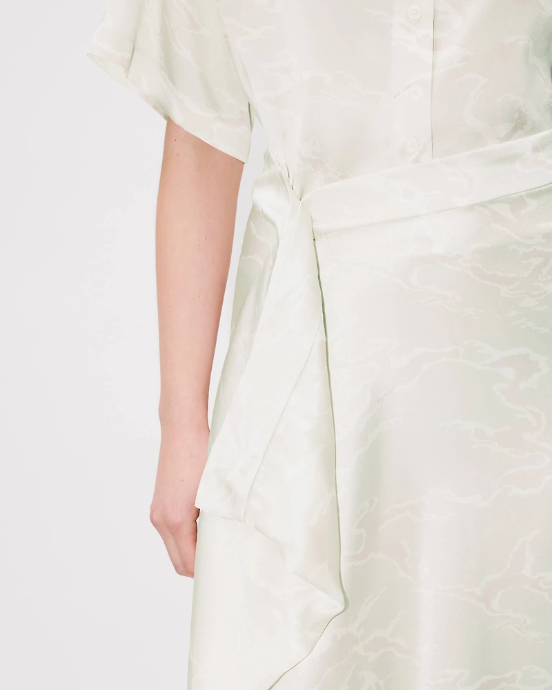 'KENZO Ocean Camo' midi skirt in silk