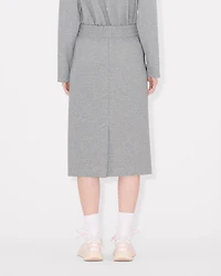 'KENZO Elephant Logo' strass embroidered skirt cotton