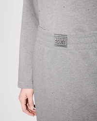 'KENZO Elephant Logo' strass embroidered skirt cotton