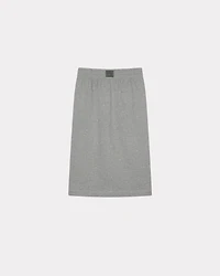 'KENZO Elephant Logo' strass embroidered skirt cotton