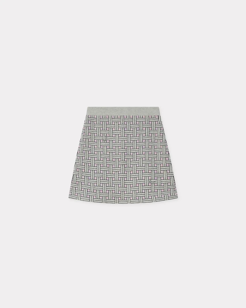 'KENZO Weave' mini skirt mixed cotton wool