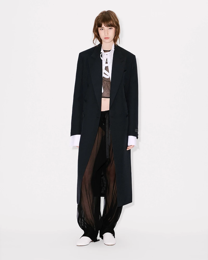 Long tailoring coat virgin wool