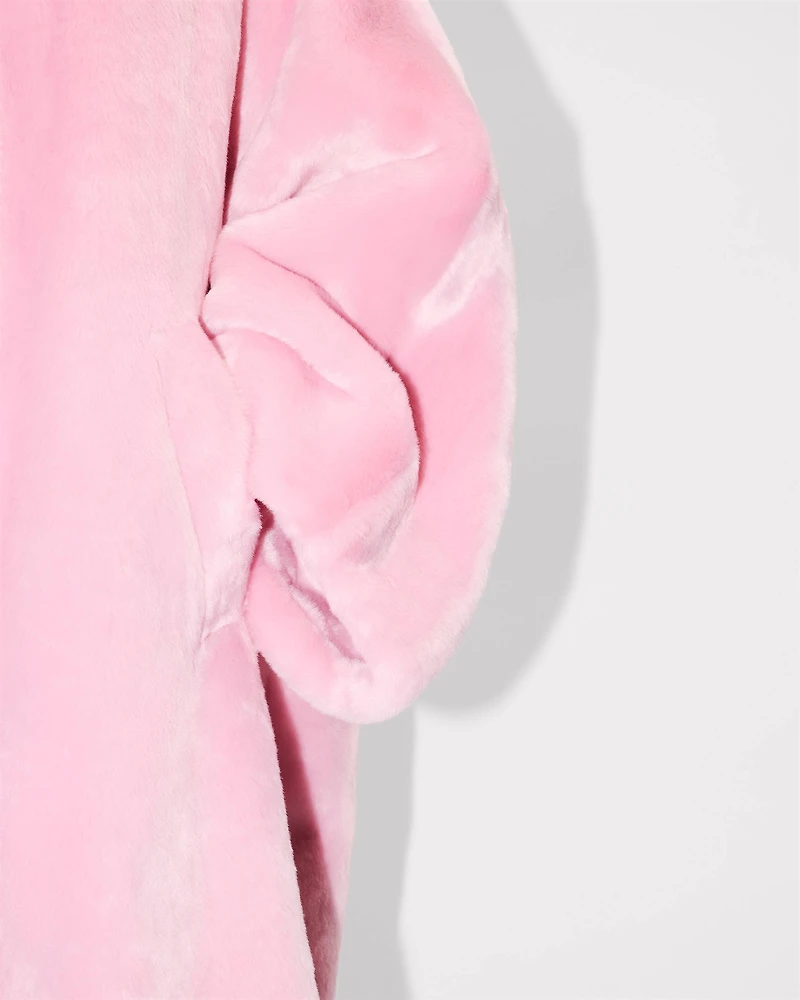 Oversized coat fake fur