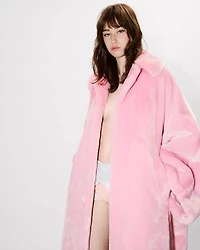Oversized coat fake fur
