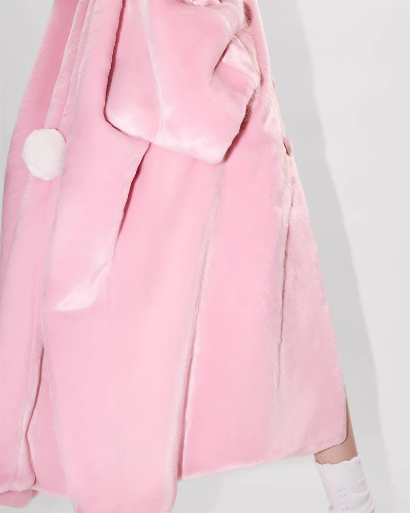 Oversized coat fake fur