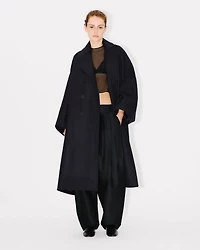 Oversized kimono coat virgin wool