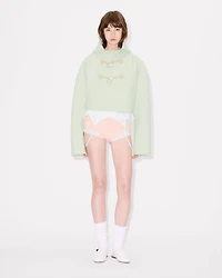 Boxy cropped vareuse virgin wool