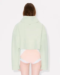 Boxy cropped vareuse virgin wool