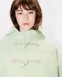 Boxy cropped vareuse virgin wool
