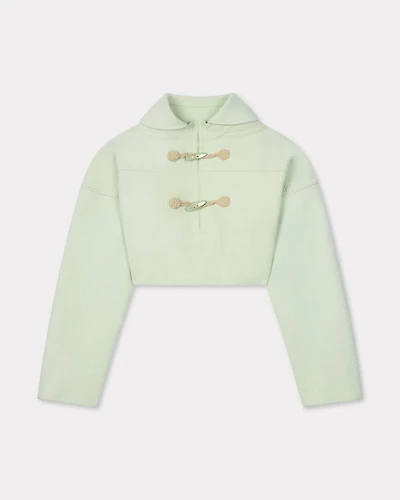 Boxy cropped vareuse virgin wool