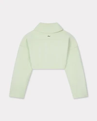 Boxy cropped vareuse virgin wool