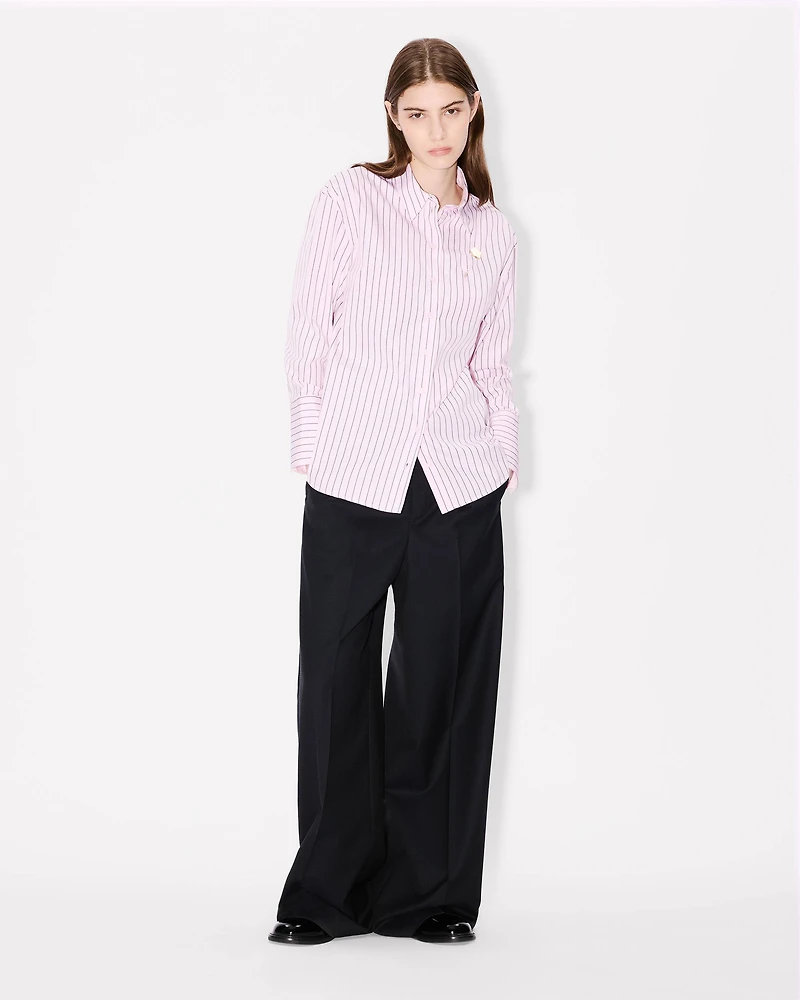 'KENZO Weave' wide leg pants wool jacquard