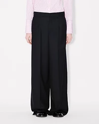 'KENZO Weave' wide leg pants wool jacquard