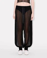 Balloon pants transparent silk veil