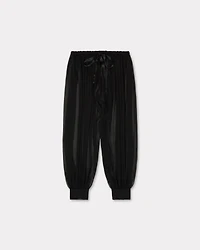 Balloon pants transparent silk veil